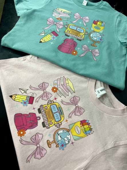 Custom apparel with detailed printing perfect for school spirit wear